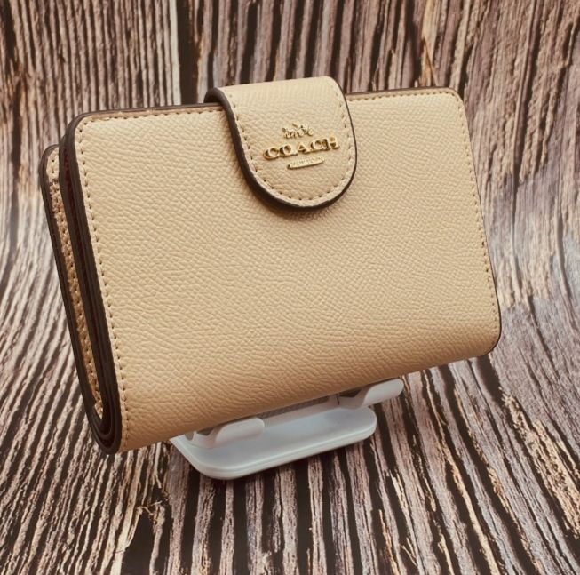 COACH コーチ ミディアムコーナー ジップウォレット ベージュ系 - 小物