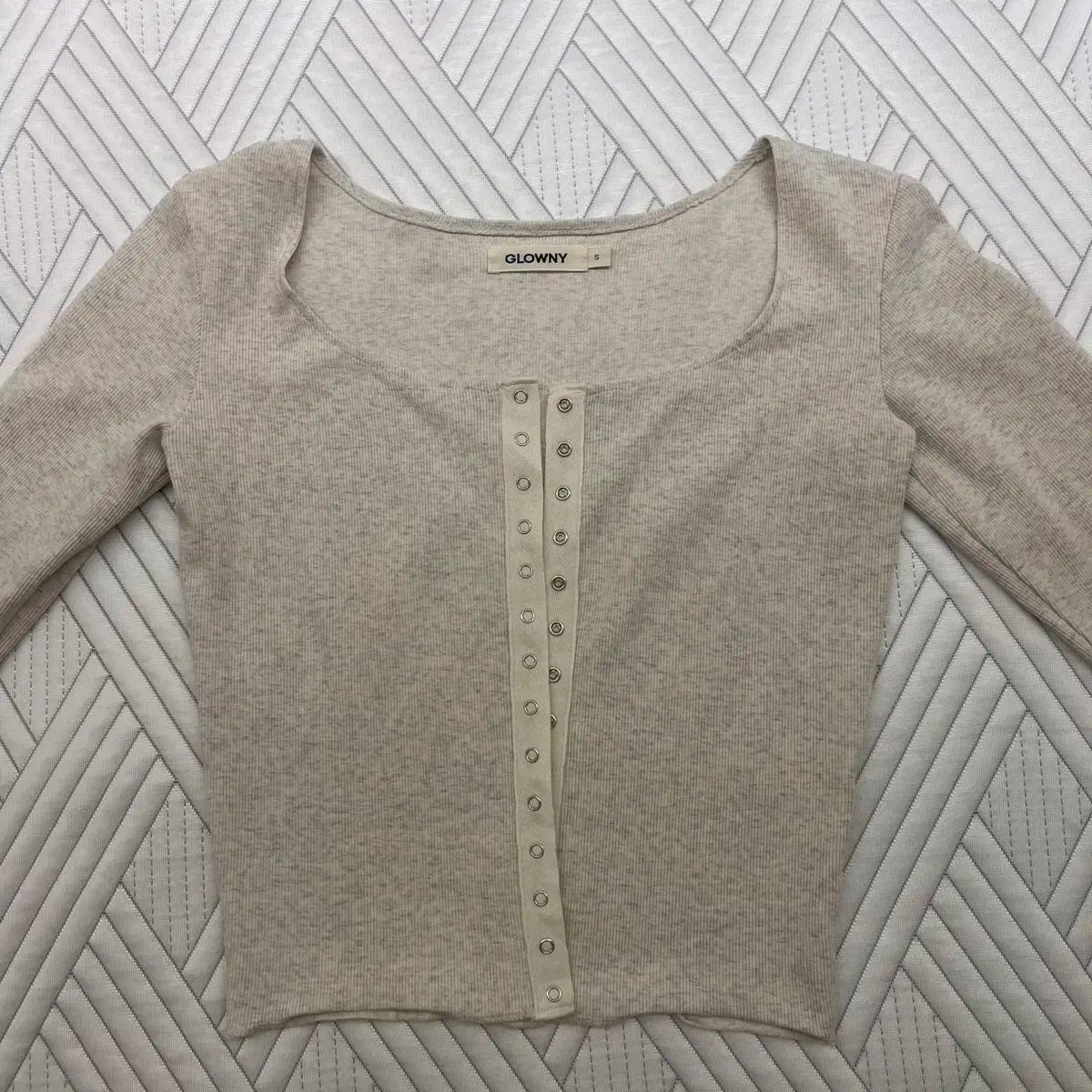 GLOWNY グロウニー ノスタルジア 長袖 メランジェ ベージュ S