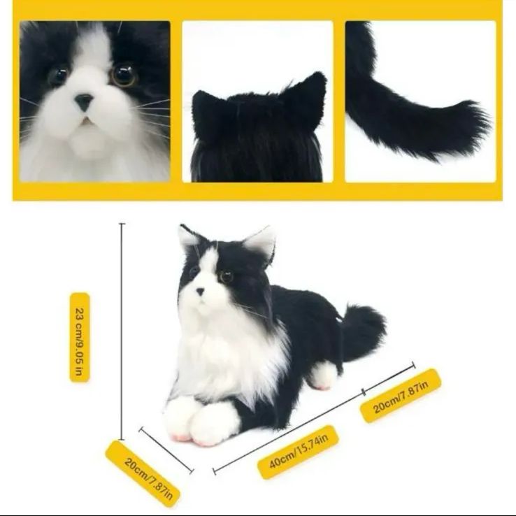 Chongker 猫ぬいぐるみ リアル 本物そっくり ハンドメイド - メルカリ