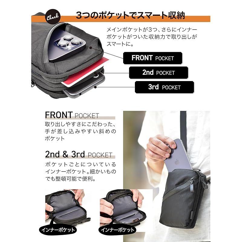 GRINER] 【MonoMax掲載】 Zpac スマホポーチ スキミング防止 撥水