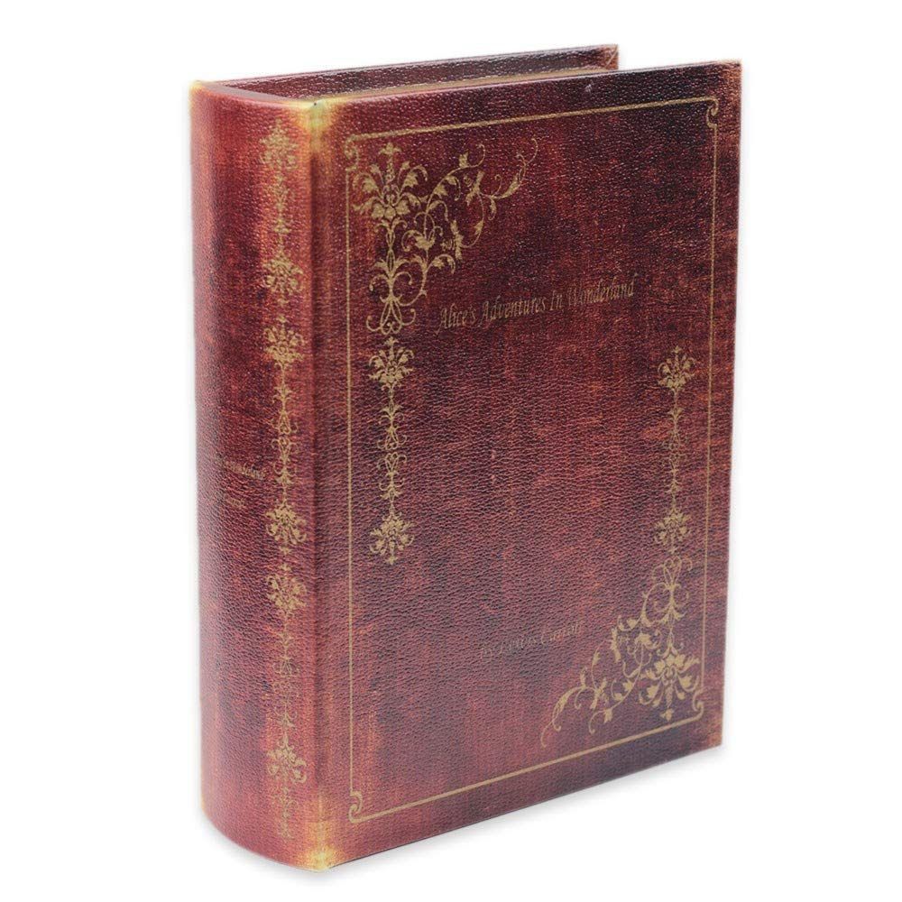 【人気商品】Lサイズ 「Alice's Adventures In シークレットボックス Wonderland」 洋書型 アンティーク風 小物入れ アクセサリー 収納 秋月貿易(Akizuki) 金庫 ケース
