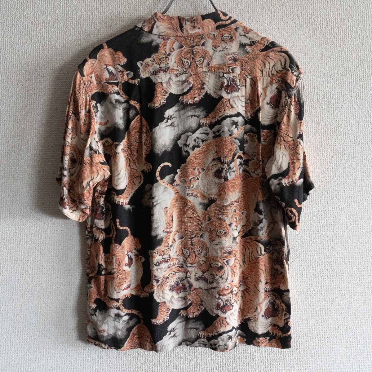 美品】SUN SURF 【THE HUNDRED TIGERS 百虎 アロハシャツ 虎 】S