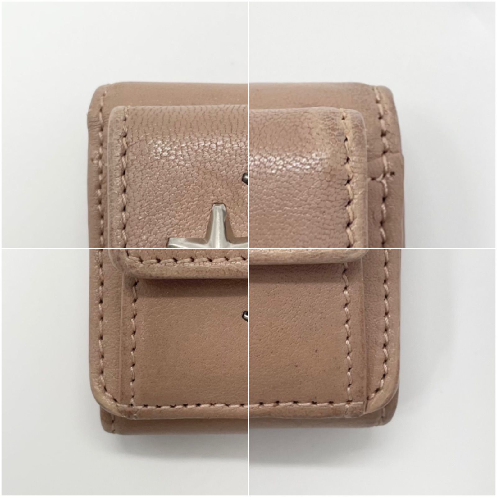 JIMMY CHOO ジミーチュウ スタースタッズ 3つ折り財布 ピンクベージュ 楽天市場】ジミーチュウ スタースタッズ 三つ折り財布 ピンク