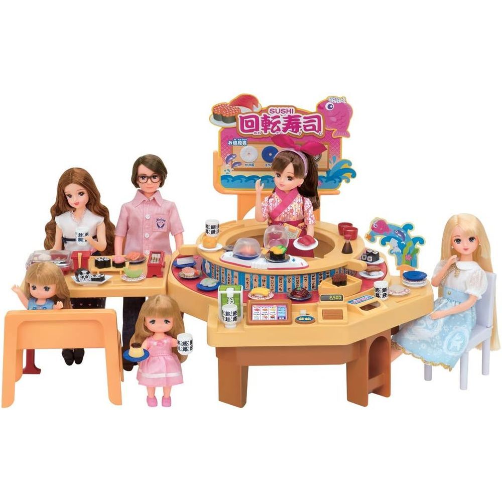 タカラトミー リカちゃん ごっこ遊び くるくる回転寿司  おままごと  3歳以上 (人形別売) おもちゃ