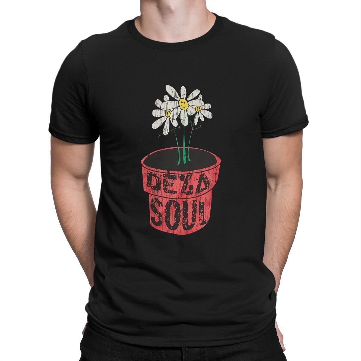 デ・ラ・ソウル De La Soul フラワー グラフィック ロゴ プリント T 