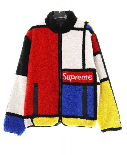 ジャケット・アウター 2018AW Supreme Reversible Fleece Jacket Supreme Reversible Logo Fleece Jacket (FW18) - $228