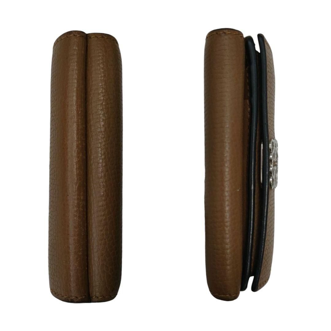 ロエベ 三つ折り財布 トライフォールドウォレット アナグラム タン