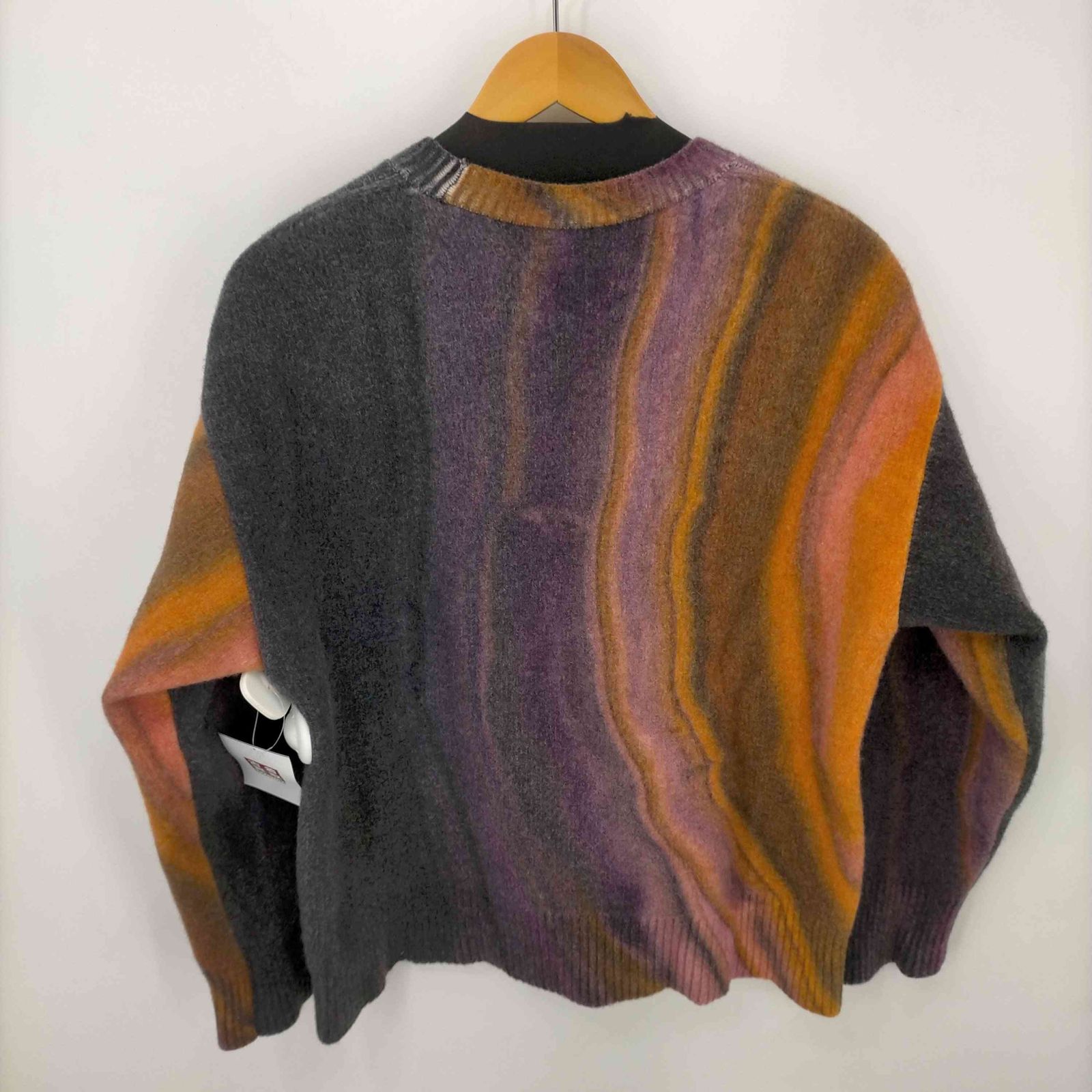 シュタイン stein 23AW EXTRA FINE LAMBS PRINTED KNIT LS - ORANGE 
