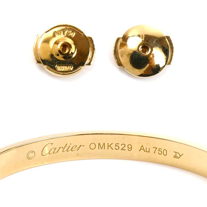 CARTIER カルティエ K18YG イエローゴールド ラブ フープ ラージ  