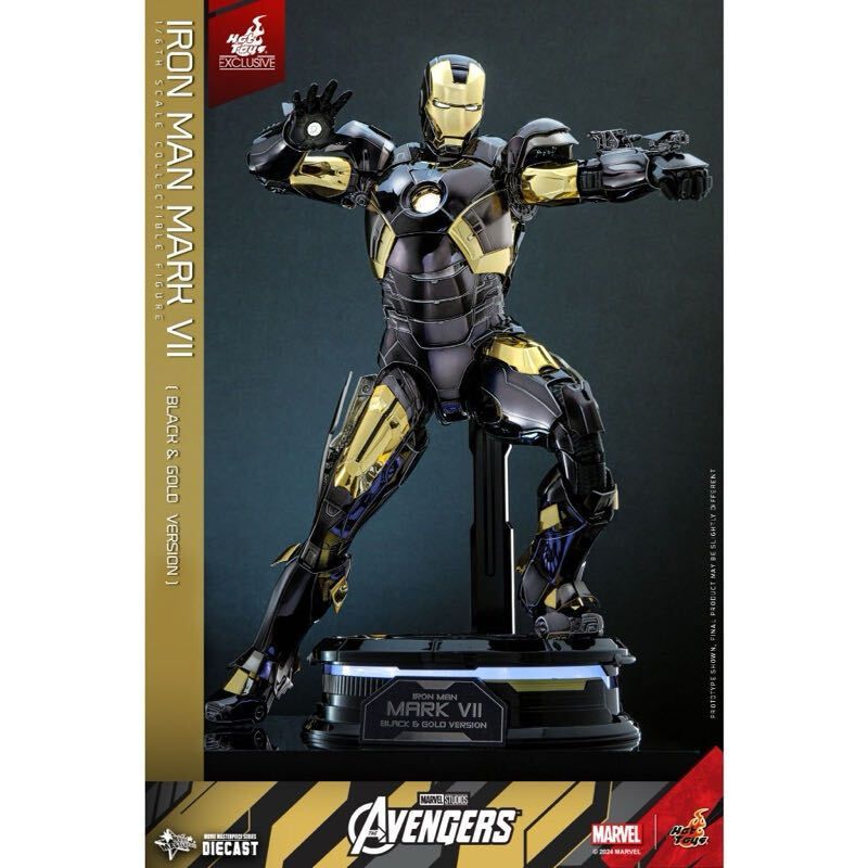 ホットトイズ MMS741D61  アイアンマン・マーク7ブラック＆ゴールド版 New Hot Toys MMS741D61 Iron Man Mark VII Black And Gold