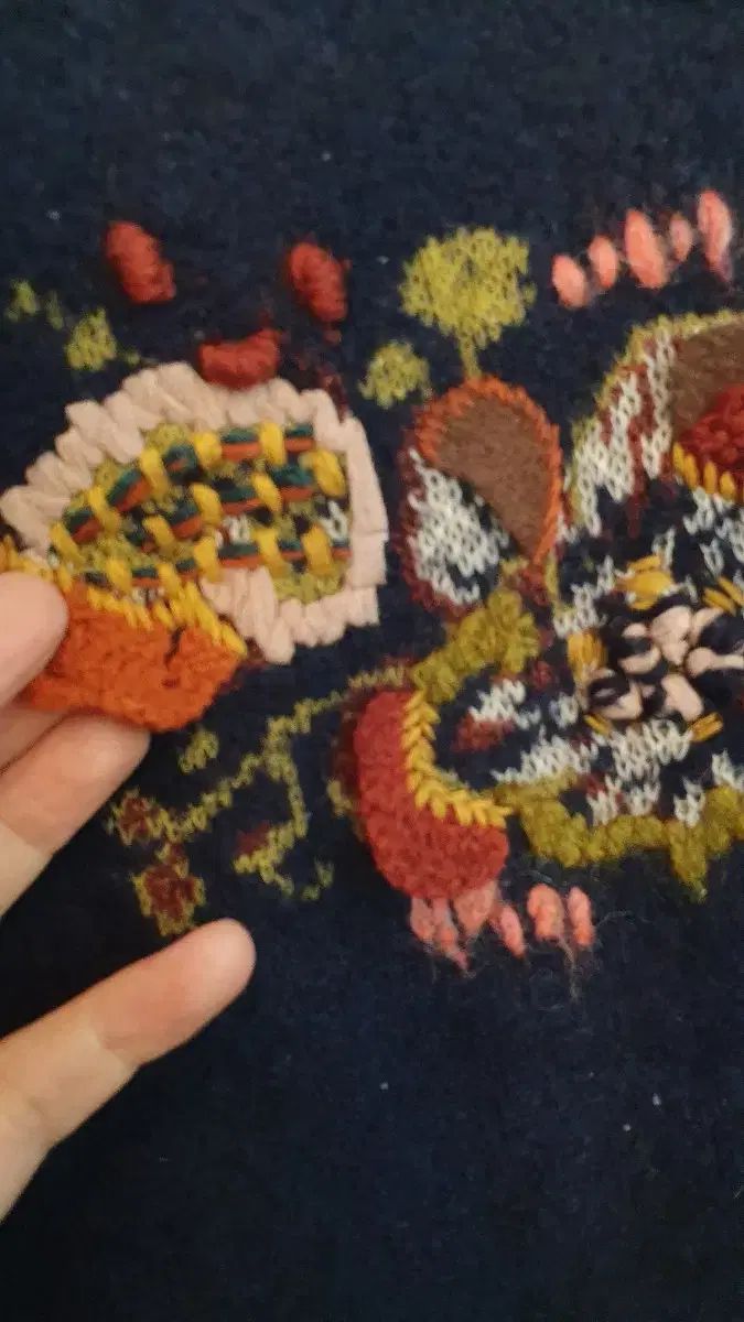 ハンソン時間 フラワーレースニット