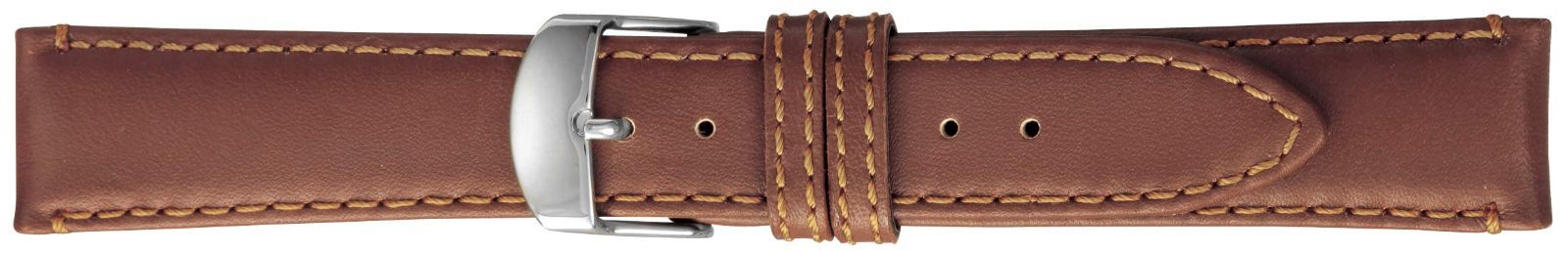 20mm_ブラウン / 美錠 シルバー BAMBI バンビ 時計バンド 牛革 ブラウン 20mm 美錠 シルバー BCM003CS