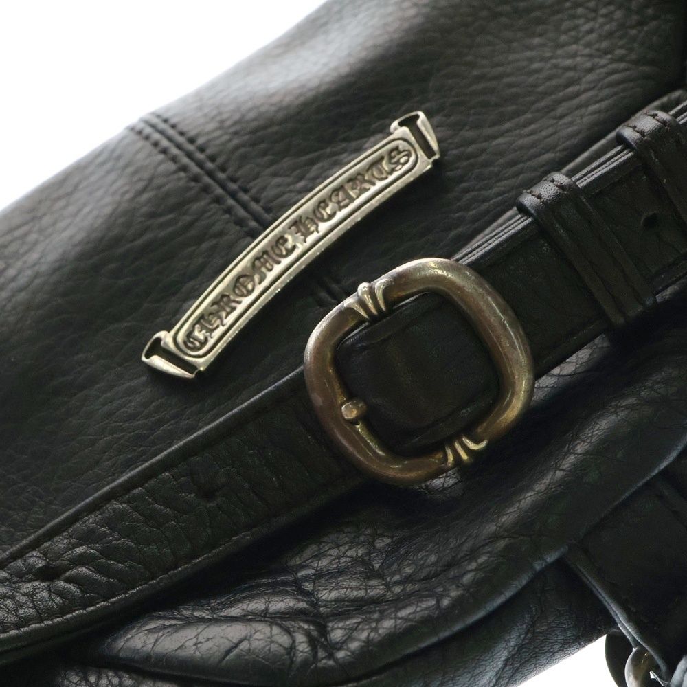 CHROME HEARTS クロムハーツ SNAT PACK mini スナットパックミニ ダガージップ ガンスリンガーベルト レザー ウエストバッグ ブラック シルバー KARIMZIABAT_FR