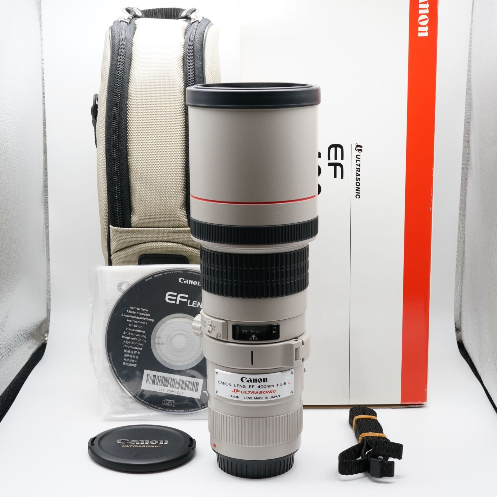 級 Canon キヤノン 単焦点超望遠レンズ EF400mm F5.6L USM フルサイズ対応 元箱 取説 ソフトケース付