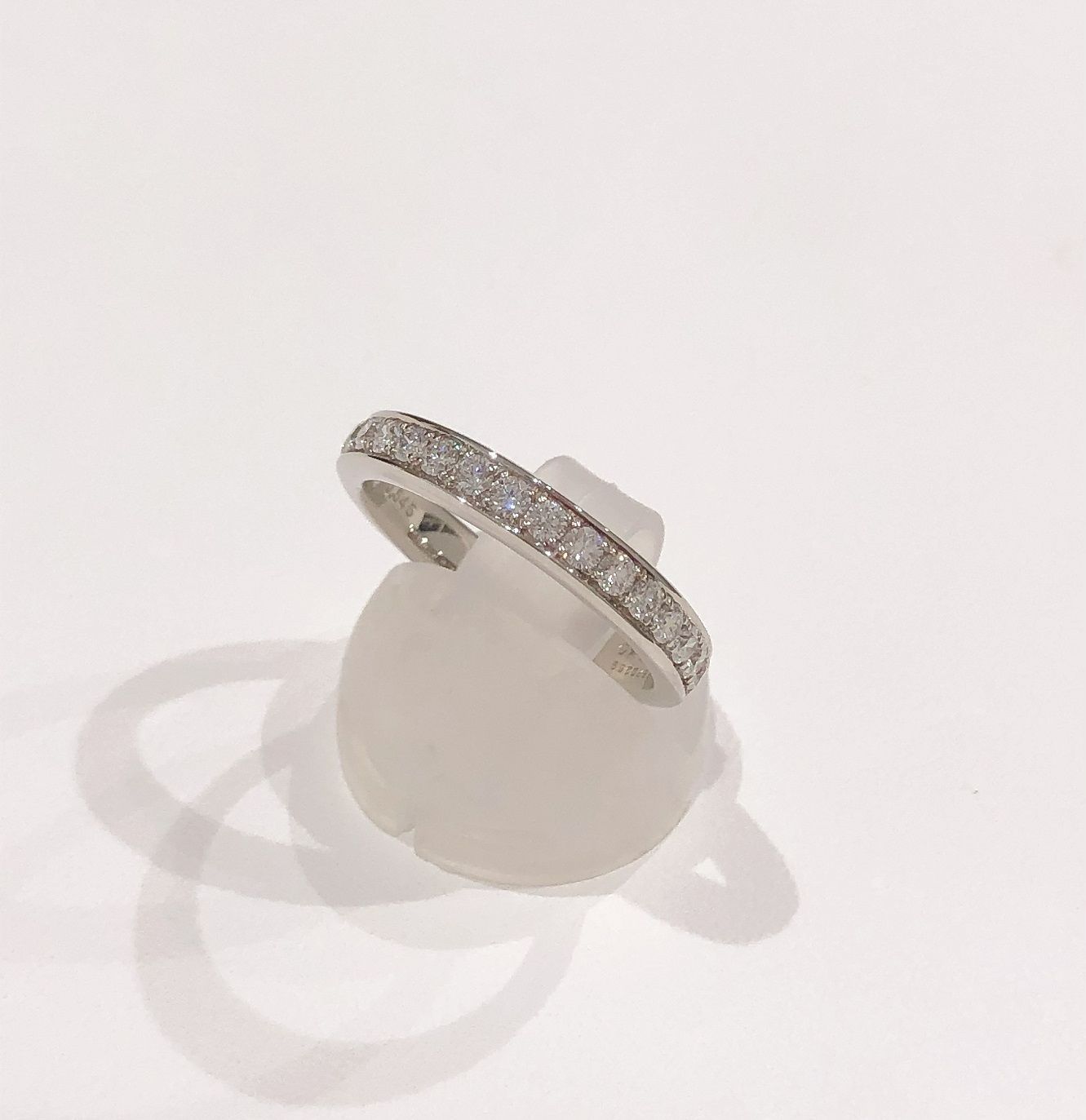 ギメル Gimel Pt950 ダイヤ0.545ct ハーフエタニティ リング 15号