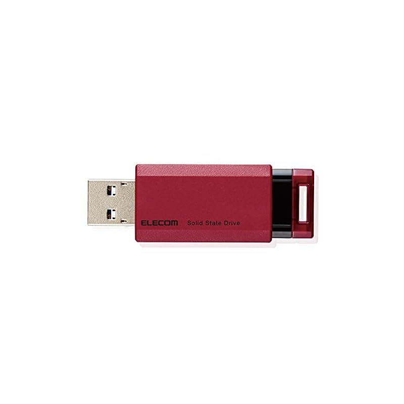 エレコム 外付けSSD 1TB USB3.2 Gen2 PS5|PS4 メーカー動作 済 ノック式 レッド ESD-EPK1000GRD