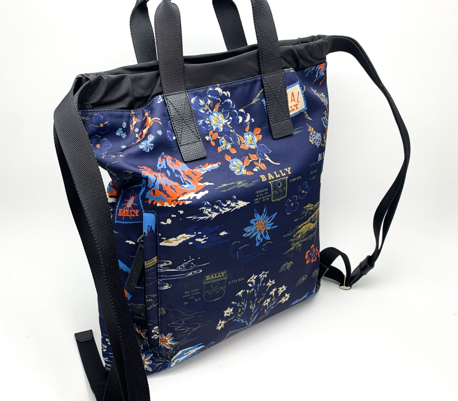 BALLY バリー ネイビー マルチカラー 鳥 トリ FALCO.NPR 27  