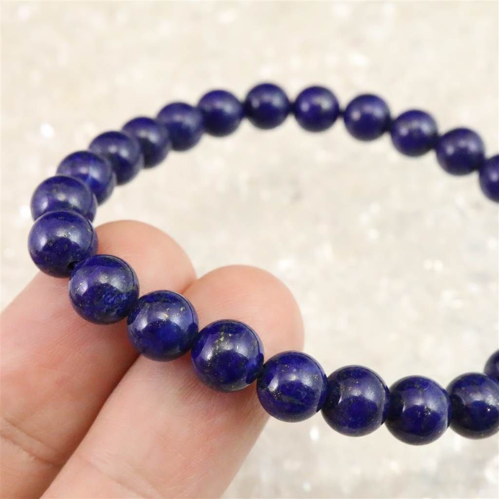 ラピスラズリ 4Aグレード 7mm玉ブレスレット 13.4g 【榎本通商90106