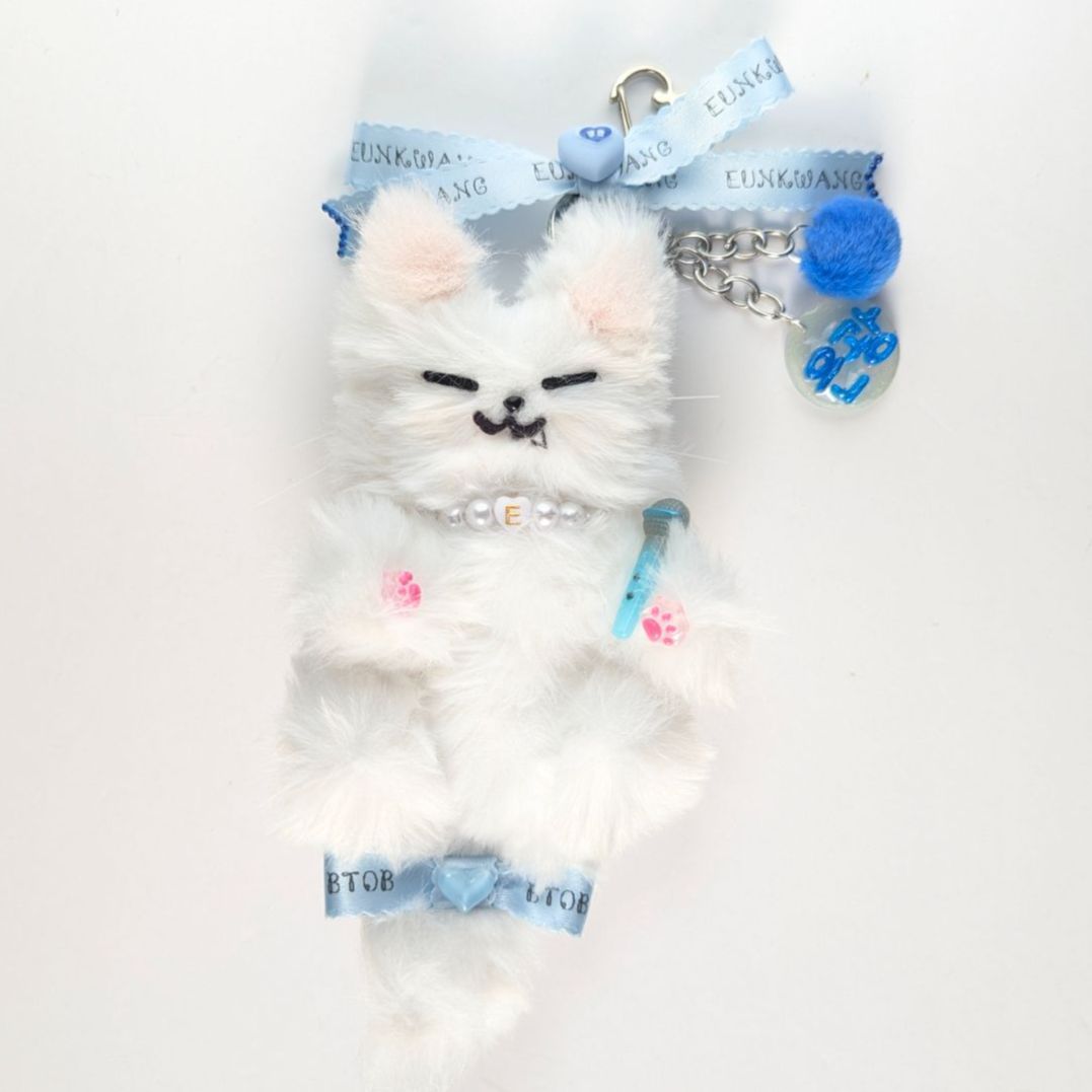 BTOBウングァンがモチーフのモールドールチャーム　BTOB　ウングァン　EUNKWANG 　은광　猫　モールドールチャーム　モールドール　モールドールキーホルダー　キーホルダー　キーリング　キーチェーン　チャーム　韓国　推し活　推し活グッズ　モール人形