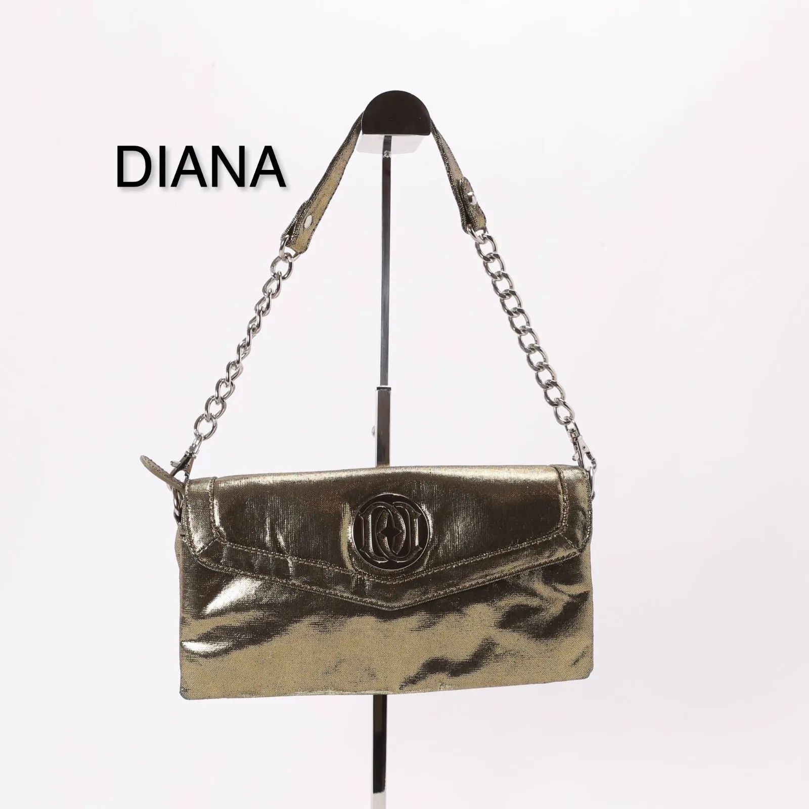 DIANA ダイアナ チェーン ショルダーバッグ ゴールド - メルカリ