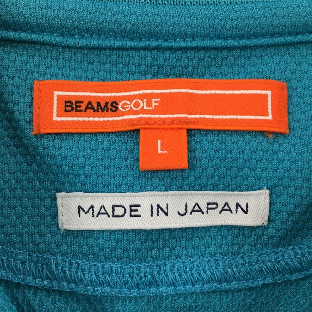 BEAMSGOLF - 【超美品】ビームスゴルフ 半袖ポロシャツ ブルーグリーン 襟裏ロゴ  レディース L ゴルフウェア 2023年モデル BEAMS GOLF 超美品】ビームスゴルフ 半袖ポロシャツ ブルーグリーン 襟裏