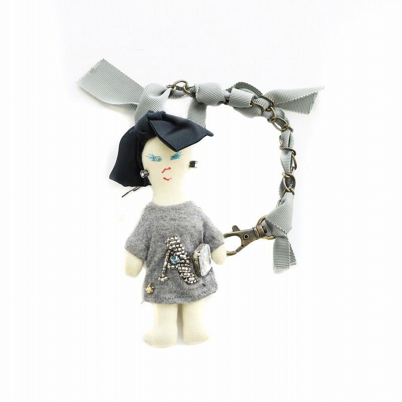 demodee チャーム　キーホルダー デモデ Demodee バッグチャーム キーホルダー 人形 白 ホワイト