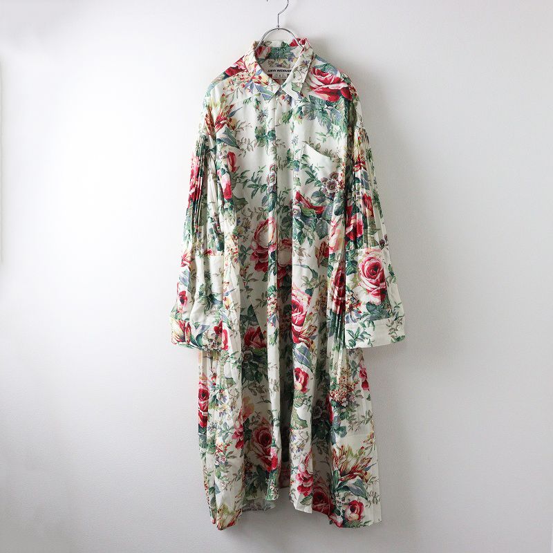 2025AW コレクション着用 ジュンヤワタナベ JUNYA WATANABE COMME des GARCONS フローラルプリーツドレス S|白 2400014488654