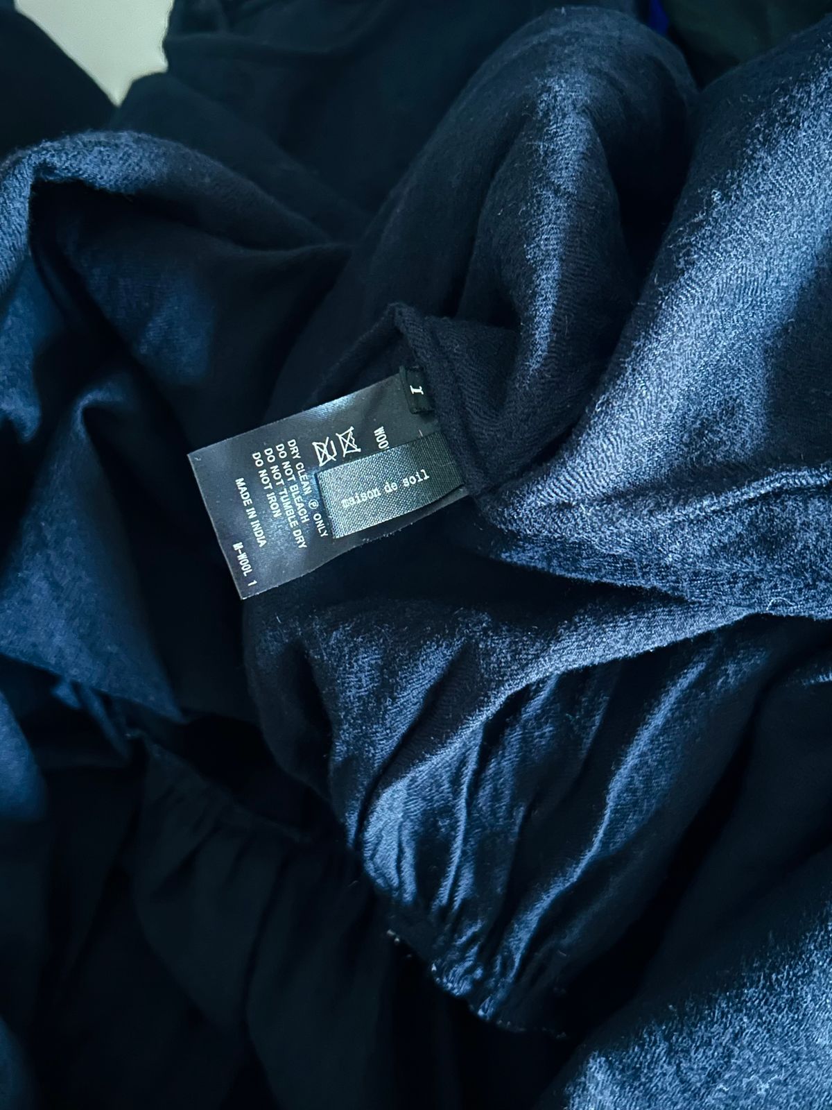 soil ウール刺繍ワンピース