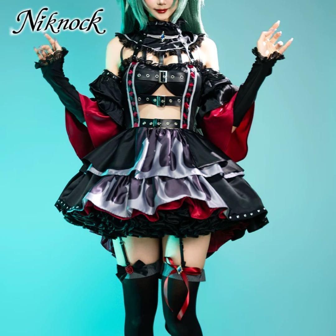 Niknock 死に逝く騎士 異世界に響く断末魔 魔王 コスプレ衣装 ウィッグ追