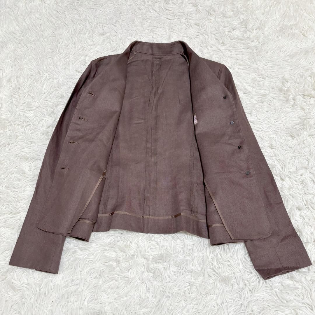 麻 スカートスーツ