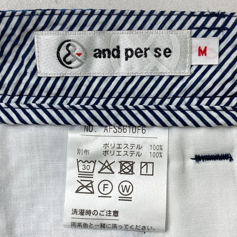 and per se アンパスィ　総柄　ゴルフパンツ　ロゴ　ゴルフ　GOLF 紺 and per se アンパスィ 総柄 ゴルフパンツ ロゴ ゴルフ GOLF 紺 and