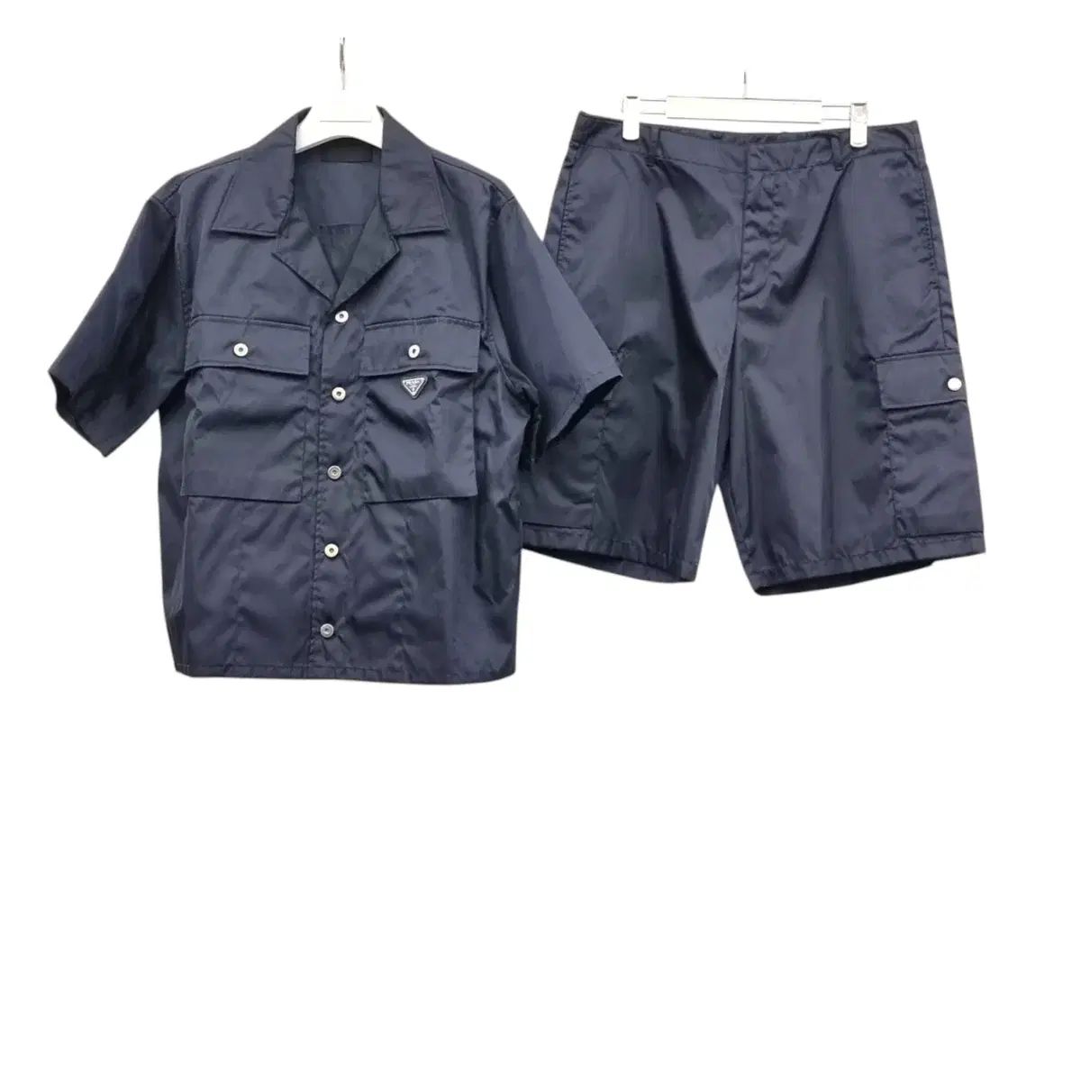 XL 未使用 PRADA(プラダ) トライアングルロゴ リナイロン 半袖シャツ 