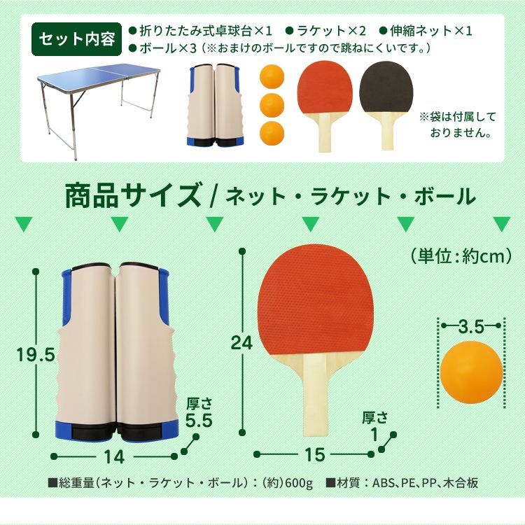 付き ピンポンセット