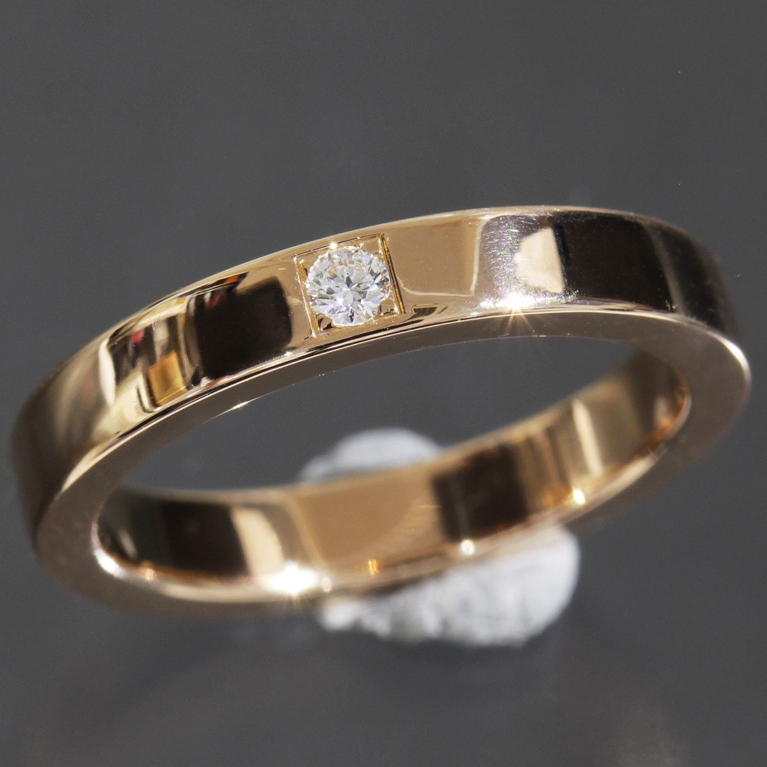 ブルガリマリーミー 1P ダイヤ リング 7号 K18PG 3mm幅 E1834