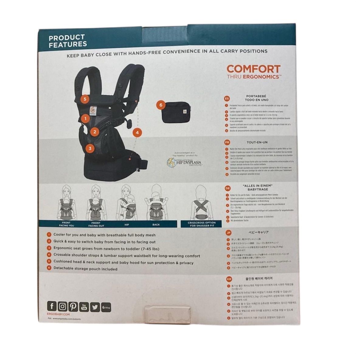 エルゴ 抱っこ紐 オムニ 360 クールエア メッシュ ベビーキャリア 抱っこひも おんぶ紐 Ergobaby Omni 360 エルゴベイビー ERGOBABY