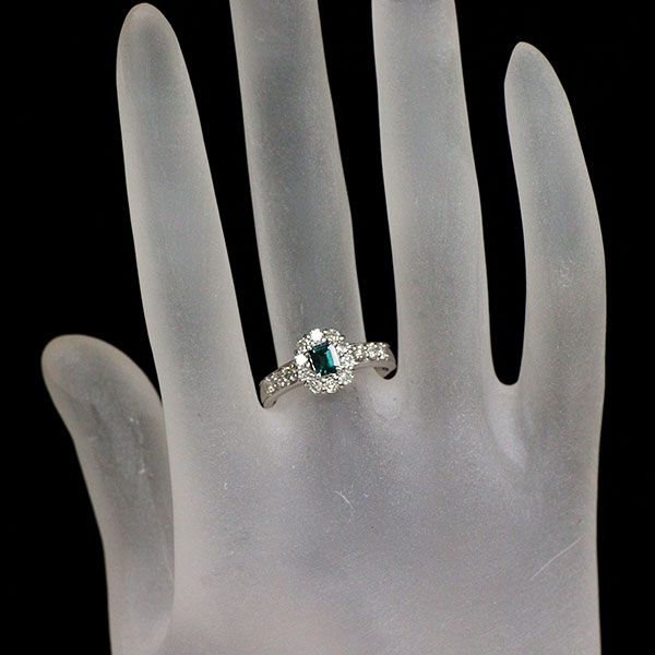 希少 Pt900 アレキサンドライト ダイヤモンド リング 0.31ct D0