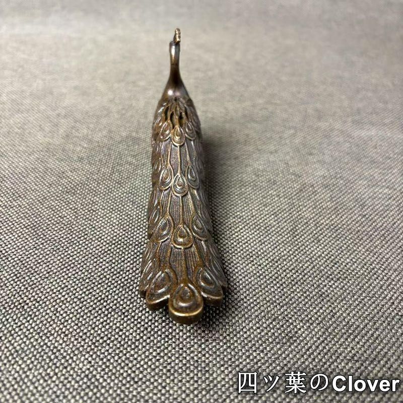 銅器 孔雀 茶道具 茶寵 筆架 文鎮 書架 装飾品 工芸品 置物 - メルカリ