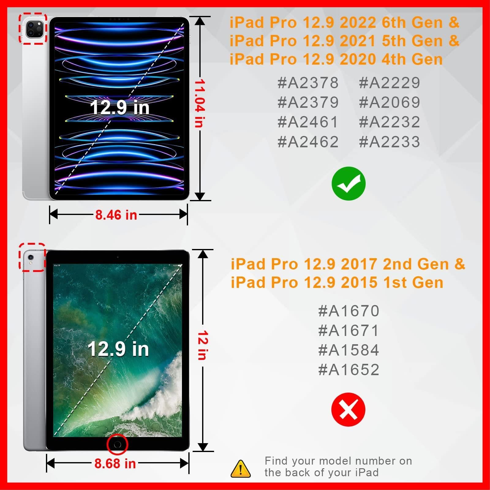 スリムケース iPad Pro ハイブリッド 12.9インチ 第6世代 2025用 ペンホルダー内蔵 フィンティー 耐衝撃性カバー クリア透明バックシェル付き Fintie 第5|4|3世代 コンポジションブックにも対 その他 Windowsタブレットアクセサリー タブレット