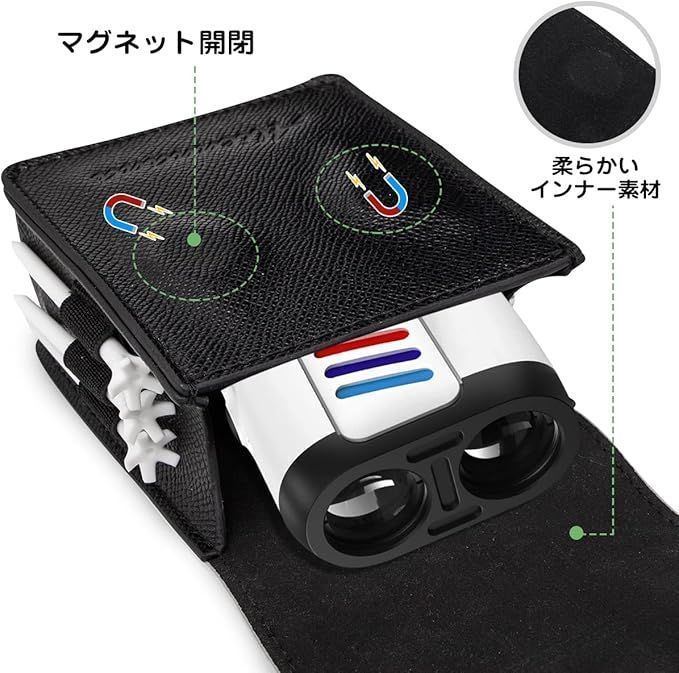 レザー製距離計測器ホルダーラッキークローバー仕様
