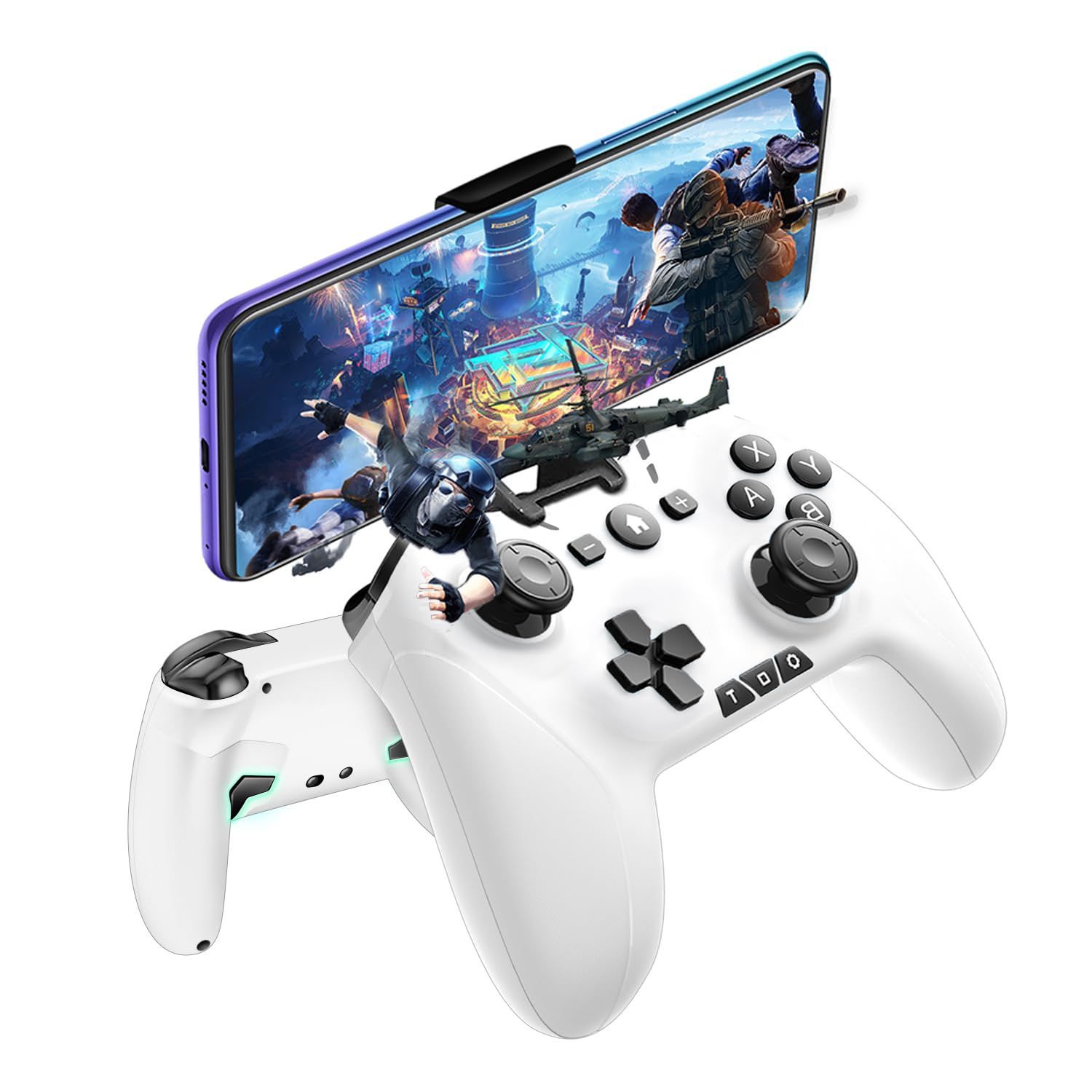 スマートフォン・パソコン ゲームコントローラー Bluetooth&有線接続