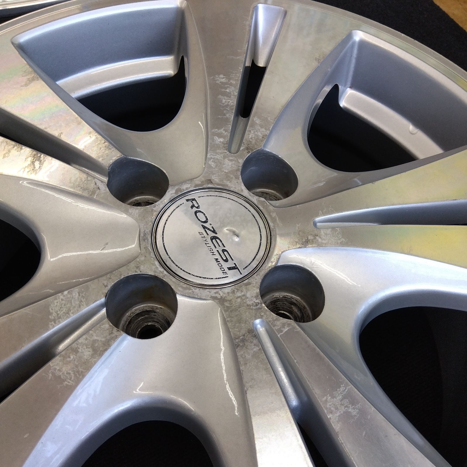 ROZEST ローゼスト　15インチ ホイール 4本セット 　DUNLOP 4穴 15×6JJ+43中古 ホイール DUNLOP ROZEST ダンロップ ロゼスト ４本