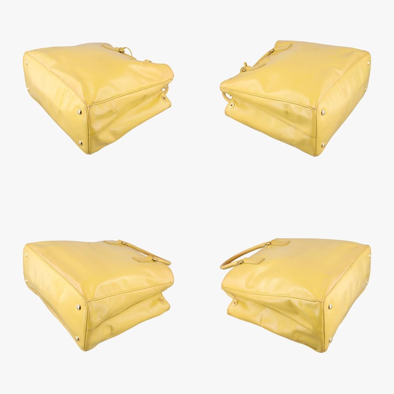 プラダPradaガレリアイエローパテントBN18747 A