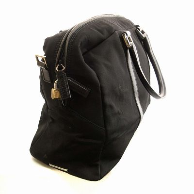 グッチ GUCCI ヴィンテージ ボストンバッグ ナイロン 黒 ブラック