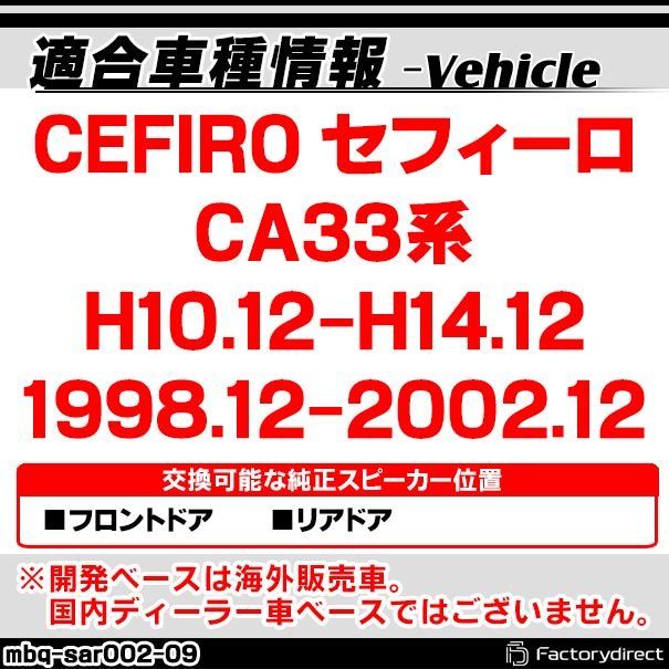 mbq-sar002-09 (フロント＆リア用) CEFIRO セフィーロ (CA33系 H10.12