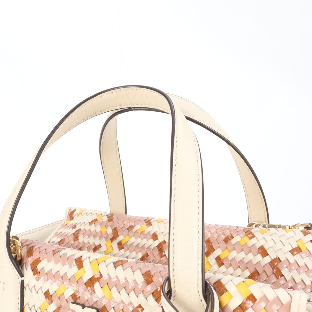 ☆トリーバーチ☆2WAYかごばっく☆新品未使用品☆ 極美品 トリーバーチ レザー 編み込み 2WAY ショルダーバッグ