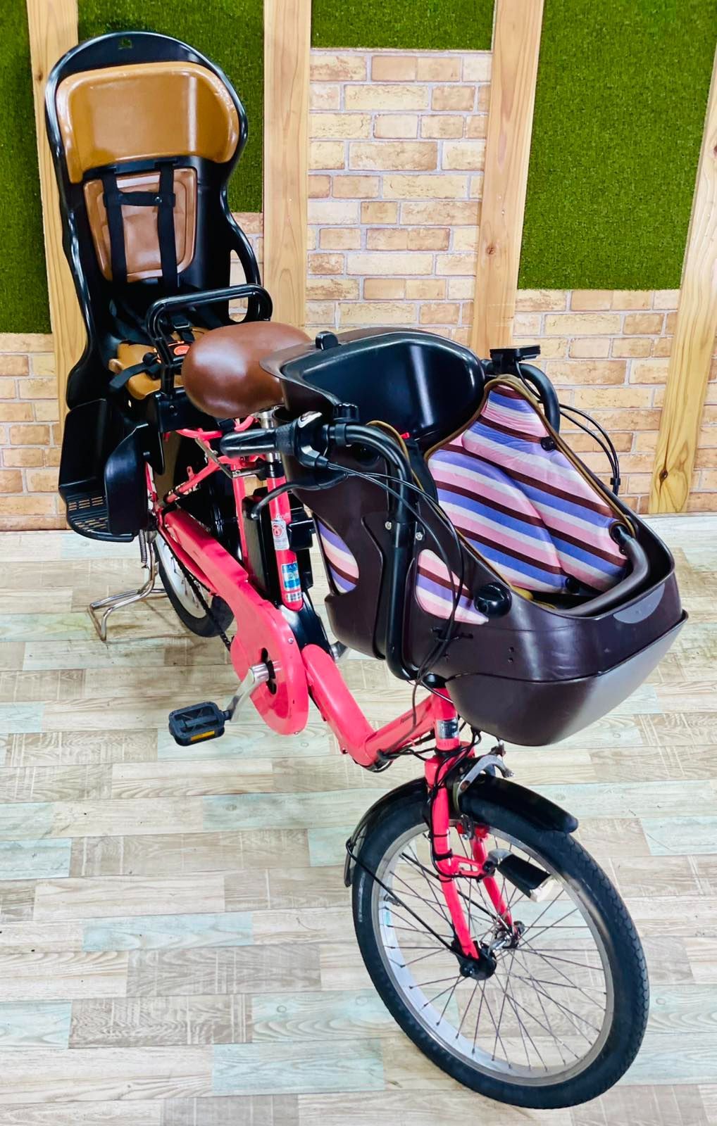 大容量 ピンク No1 パナソニック 子供乗せ電動アシスト自転車 ZH2073 超特価】【大人気モデル】【コーラルピンク】パナソニック【ギュット