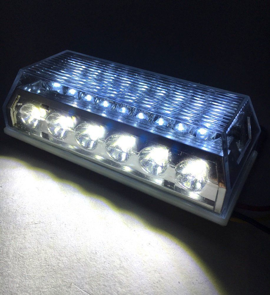 ホワイト，レッド 24V トラック 用 角型 24 LED サイド マーカー ランプ アンダー ダウン ライト 付き 10個 セット ホワイト ブルー アンバー グリーン レッド レインボー カスタム パーツ トレー