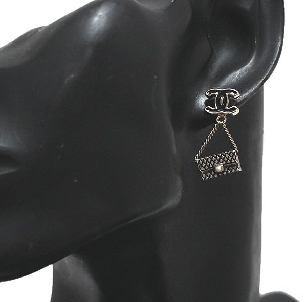 美品 シャネル ココマーク マトラッセバッグ スイング ピアス【60436