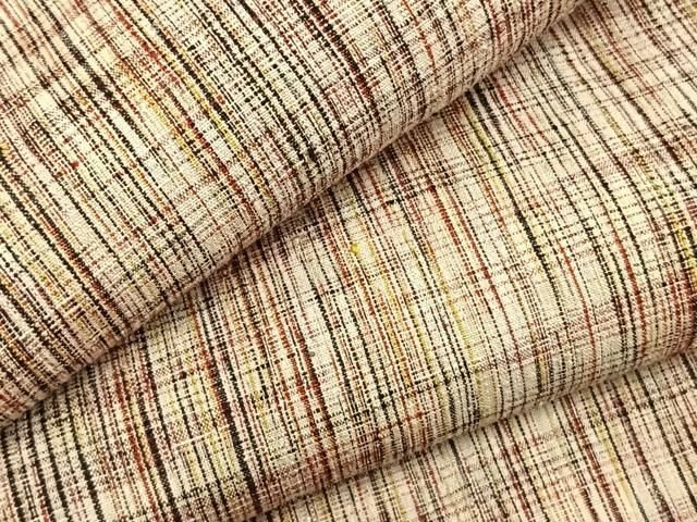 平和屋着物▽上質な紬 単衣 格子 正絹 AABB2247fy