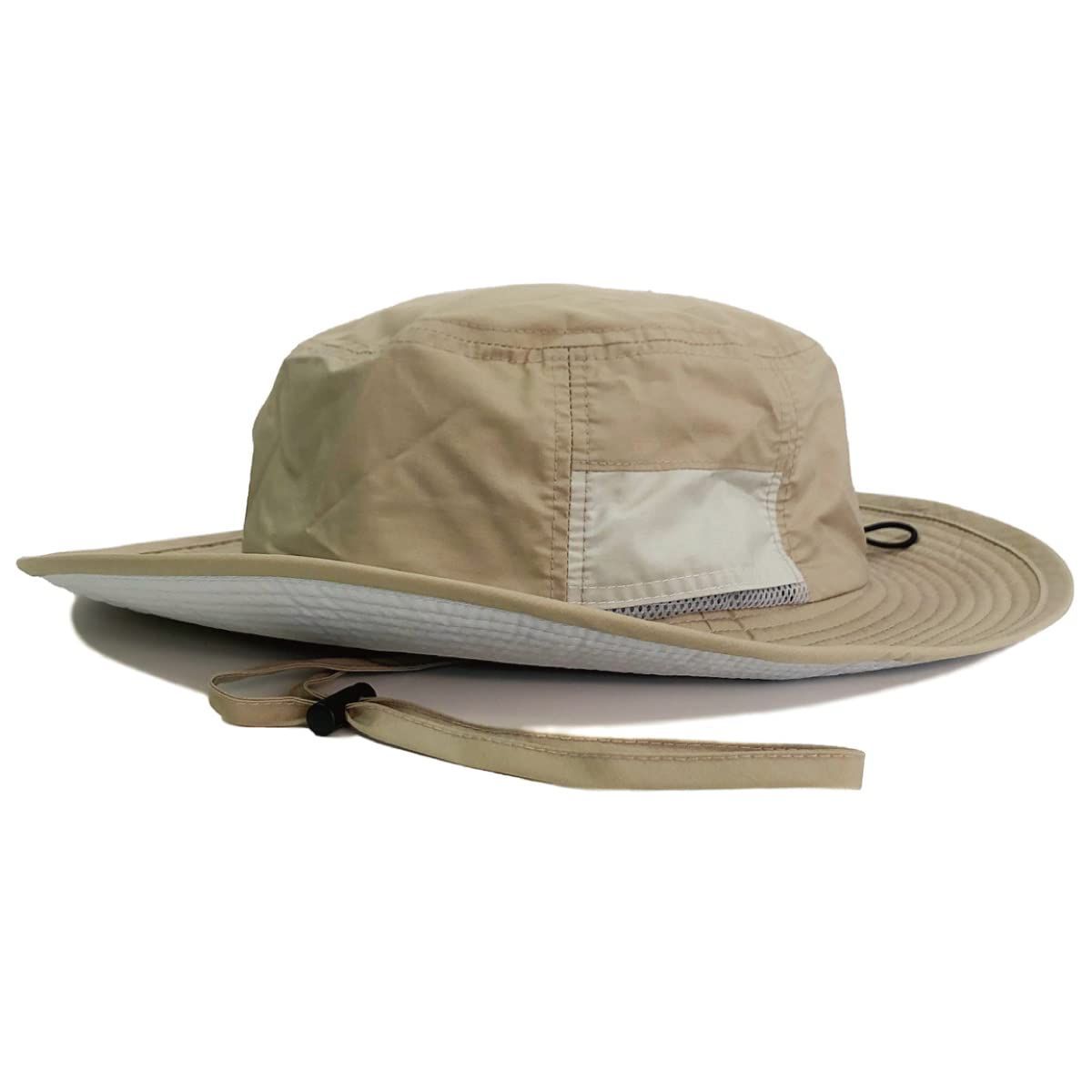 ベーシックエンチ Teflon Safari Hat 撥水 手洗い UVカット 99.9% UPF50+ サファリハット 日除け あご紐 洗える 雨  帽子 レディース メンズ フリーサイズ 大きいサイズ キッズサイズ メルカリShops